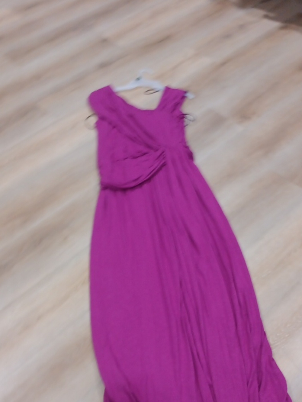 Fuchsia Twist-Front Maxi Dress